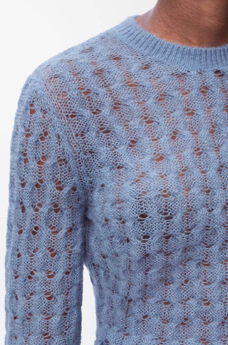 LOEWE Sweater in mohair and wool blend Light Blue