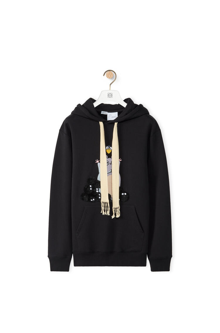LOEWE Bô mouse embroidered hoodie in cotton Black/Multicolor pdp_rd