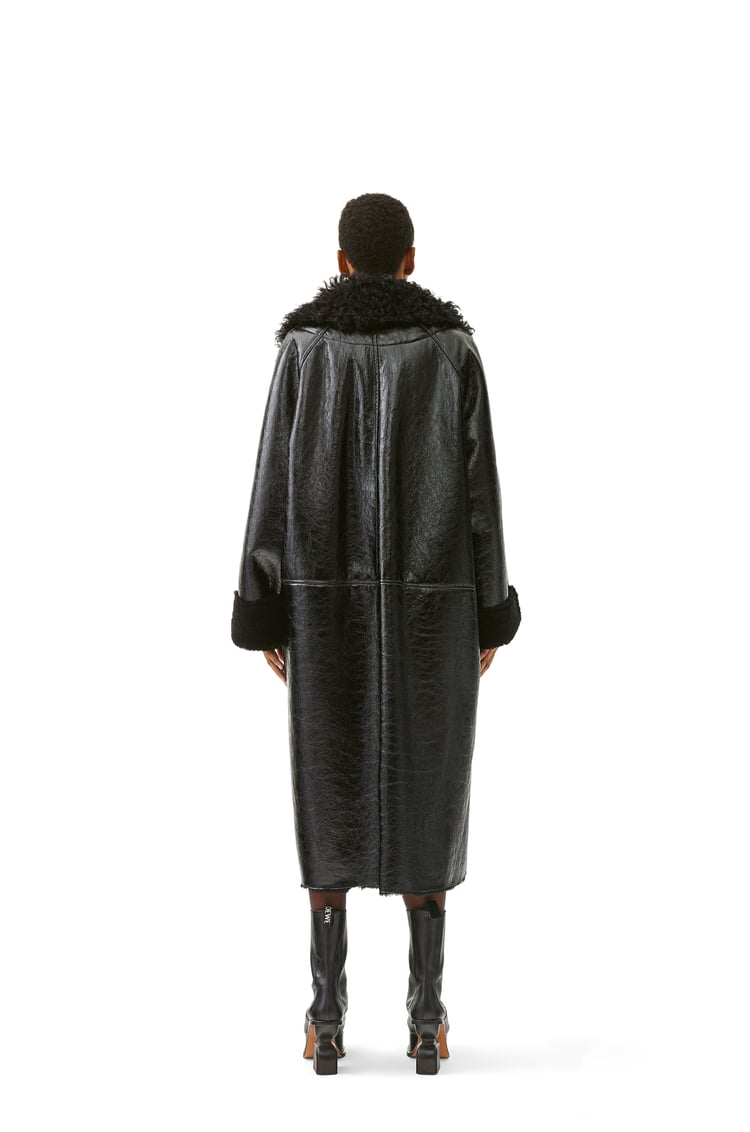 LOEWE SHEARLING COAT Black