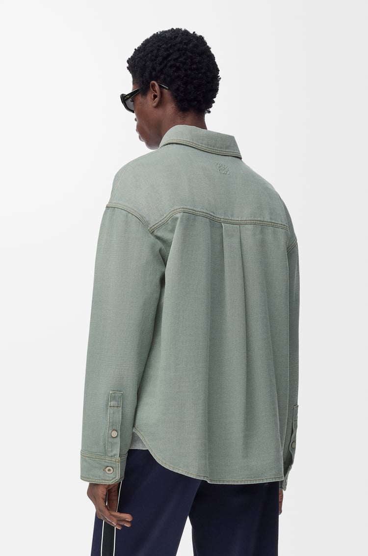 LOEWE 丹寧襯衫 卡其綠