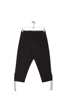 LOEWE Pantalón corto en algodón con cordones Negro
