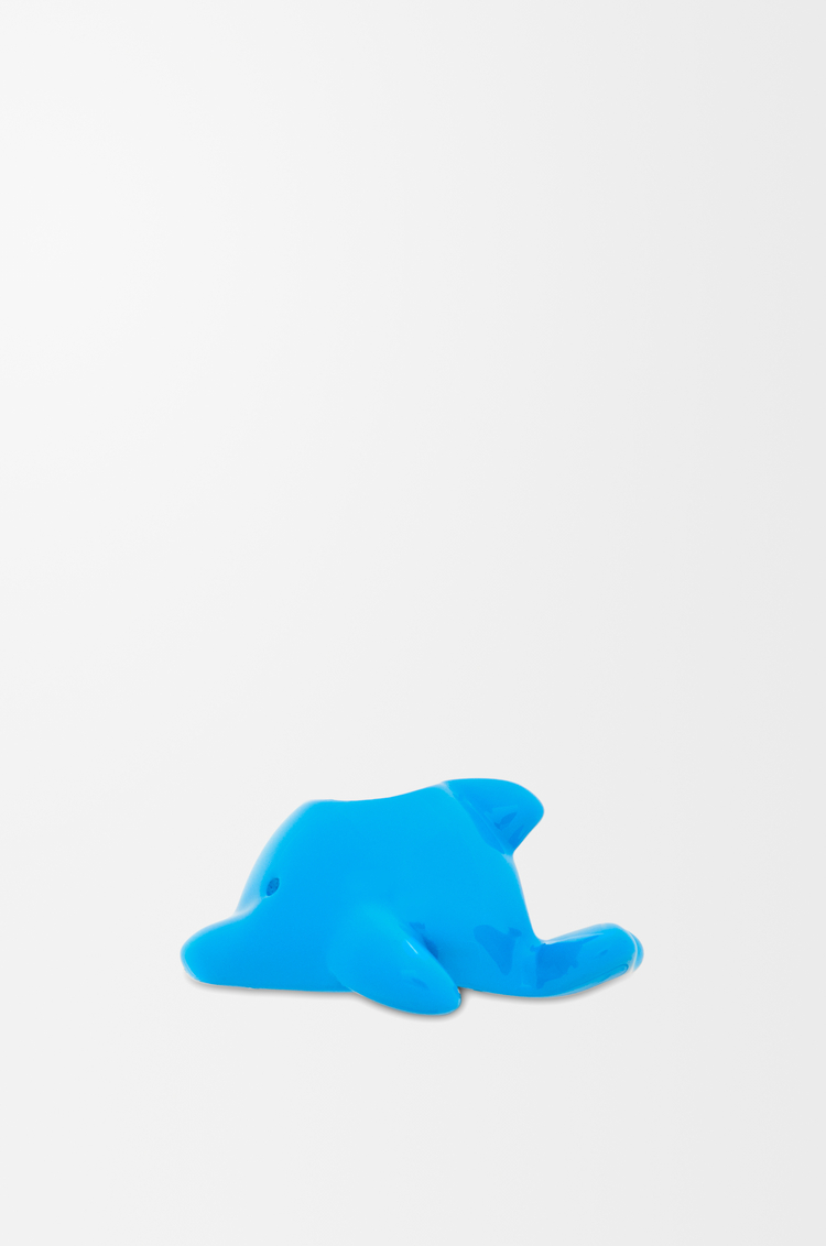 LOEWE Dolphin dice in metal Cyan