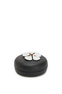 LOEWE Flower box in calfskin White/Black