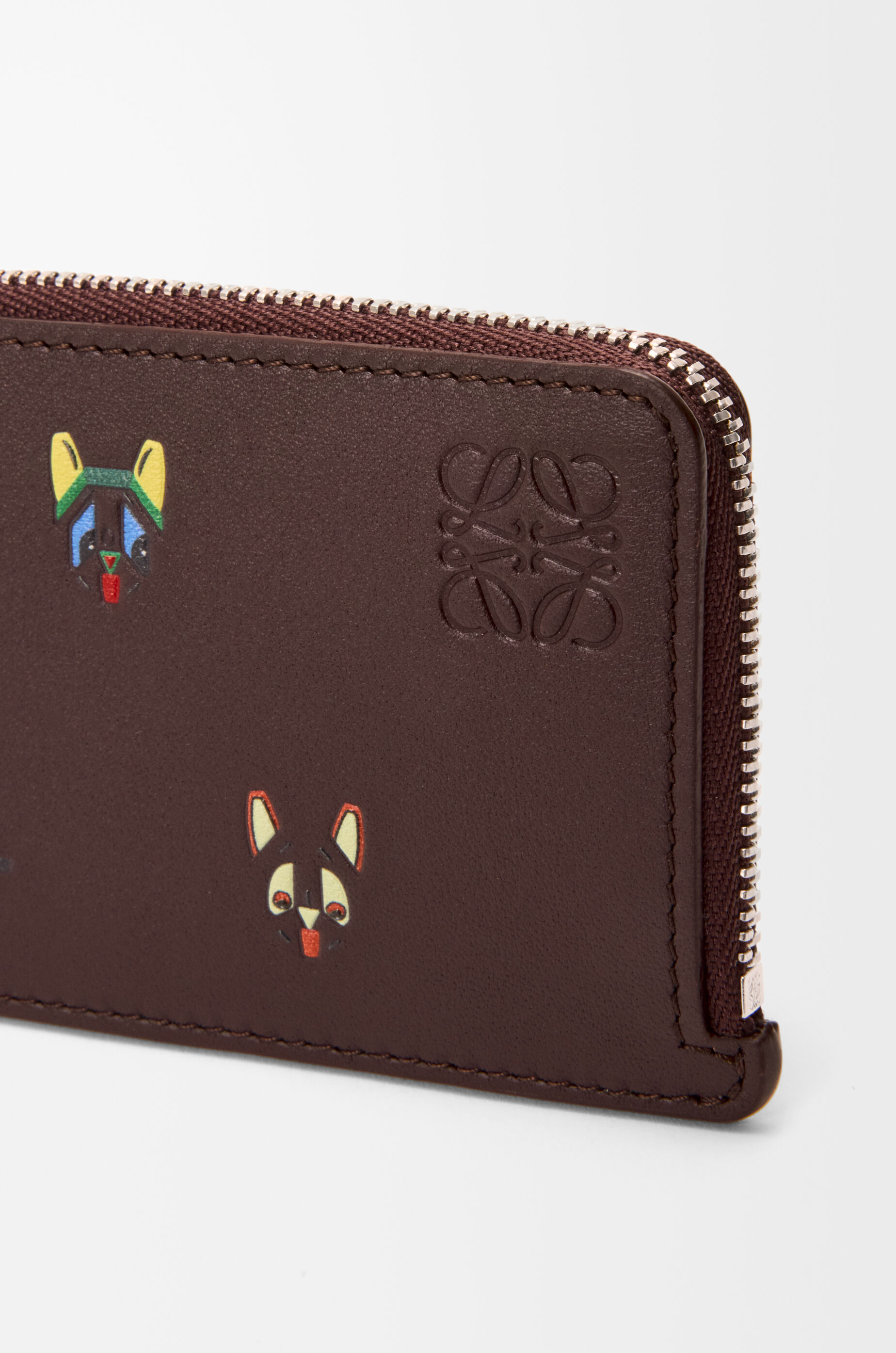 キャッツ コインカードホルダー（クラシックカーフ） ブラウン - LOEWE