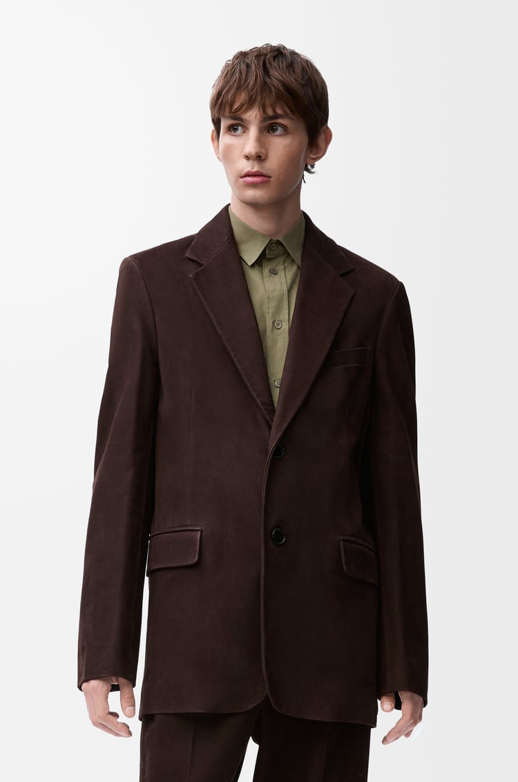 LOEWE Jacket in nubuck Dark Brown