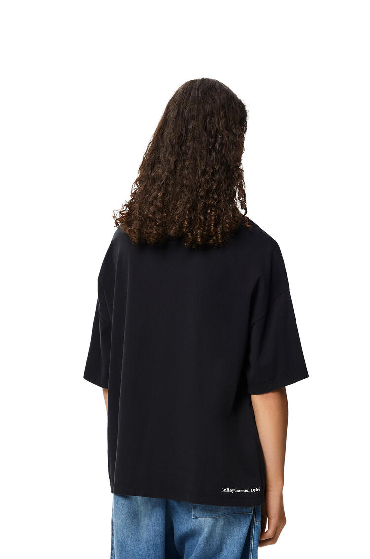 LOEWE Camiseta en algodón con estampado de surf Gris Oscuro/Azul