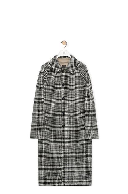 LOEWE Car coat in wool 黑色/白色 plp_rd