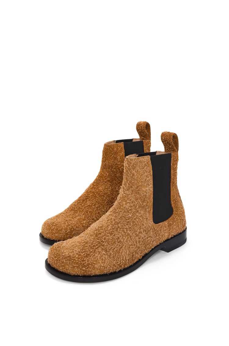 LOEWE Campo chelsea boot in brushed suede Tan