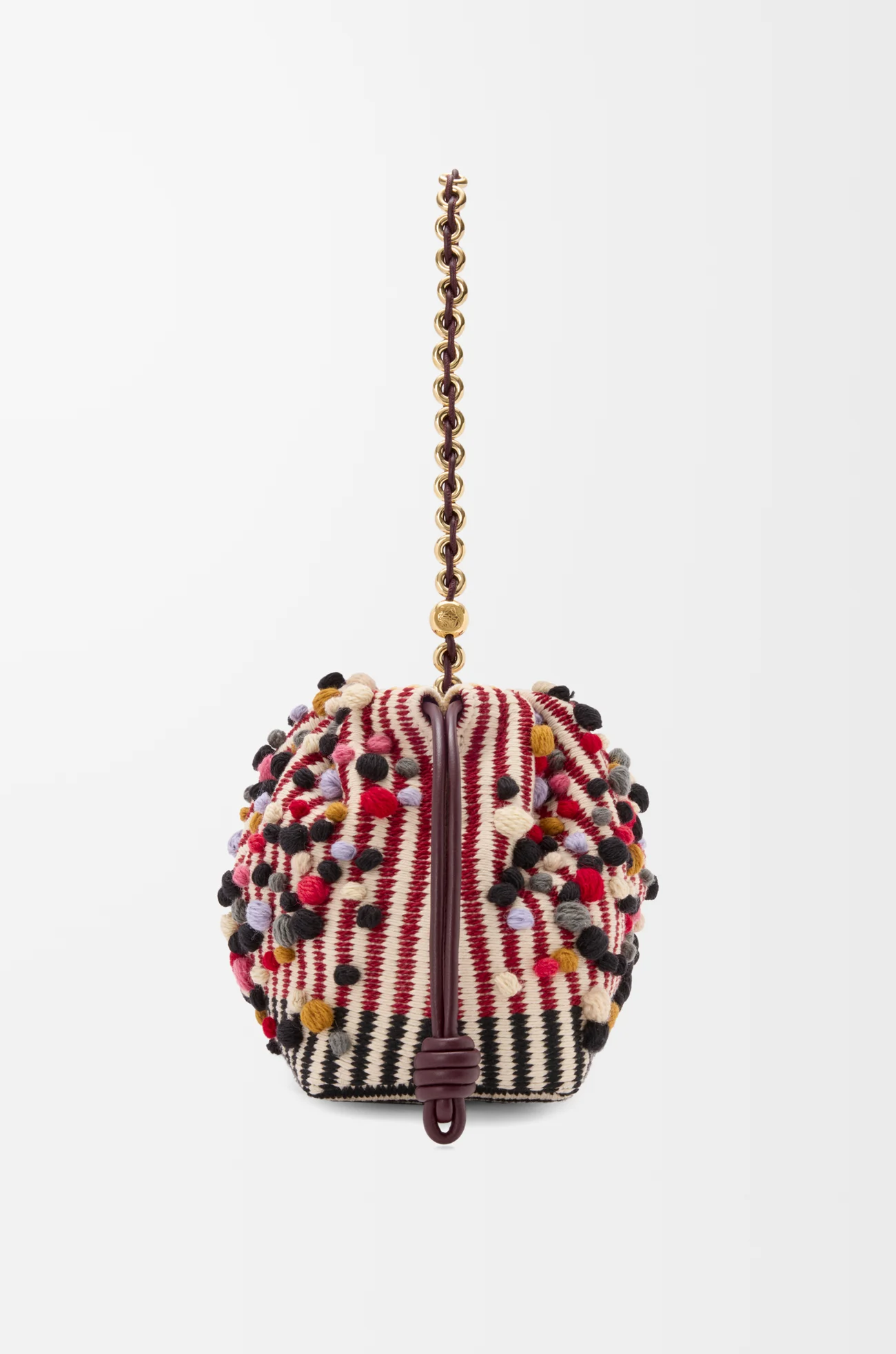 LOEWE Bolso Flamenco purse mediano en tela bordada Natural/Multicolor