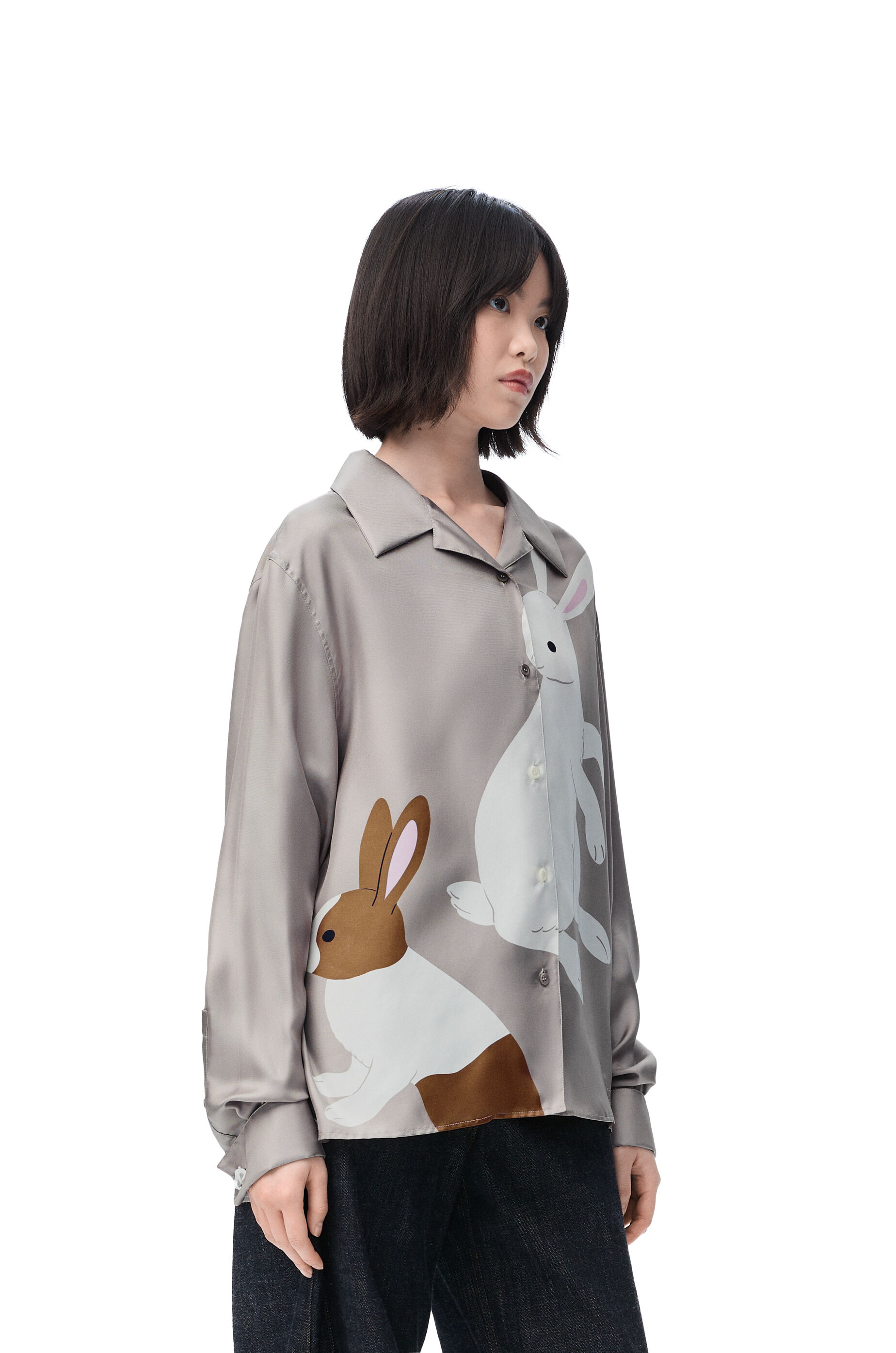 シャツ（シルク） ダークベージュ - LOEWE