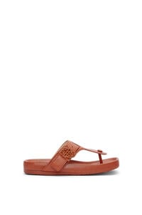 LOEWE Ease toe post sandal in goatskin Tan