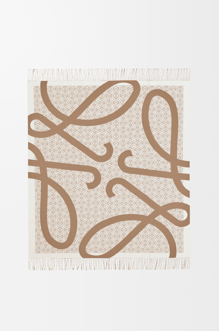 LOEWE Anagram blanket in wool Camel