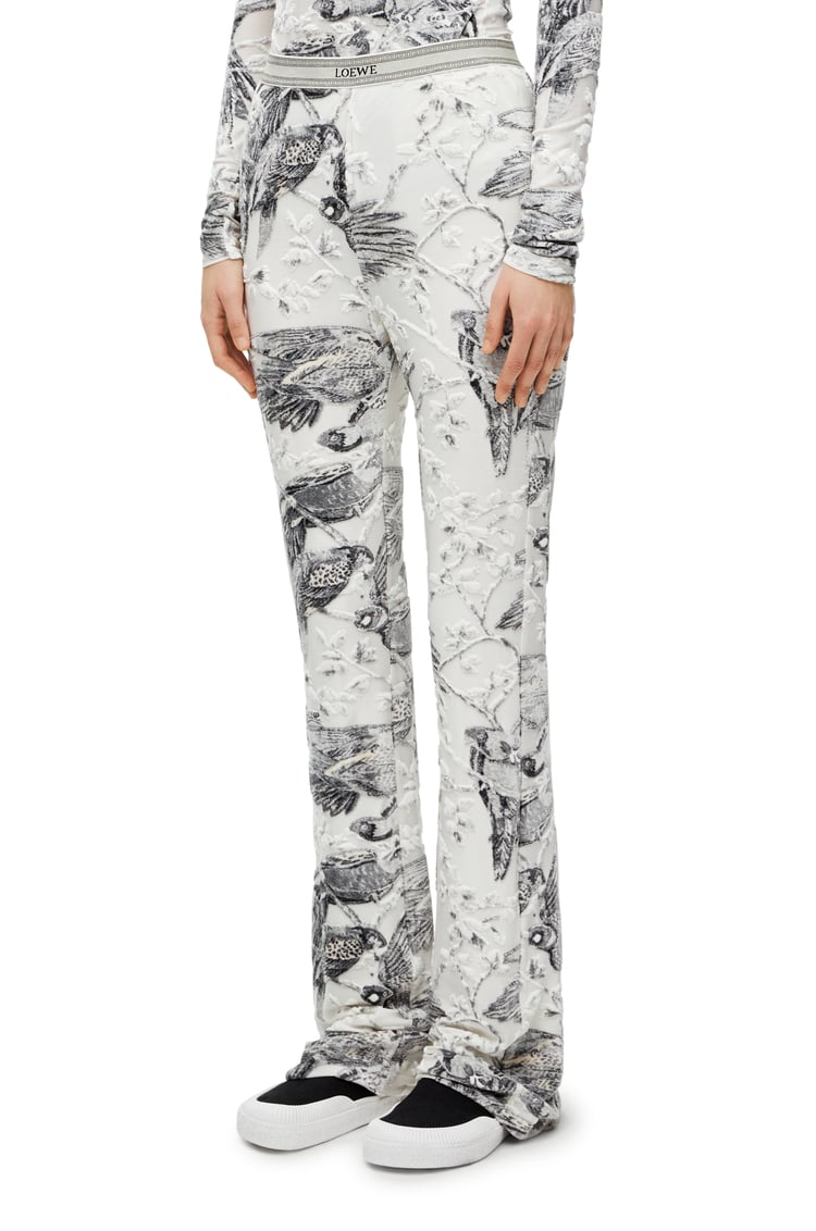 LOEWE Trousers in viscose blend Off White /Multicolor