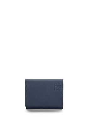 LOEWE Trifold wallet in soft grained calfskin Onyx Blue