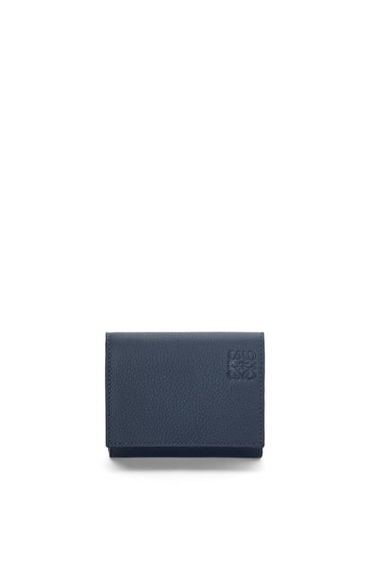 LOEWE Trifold wallet in soft grained calfskin Onyx Blue plp_rd