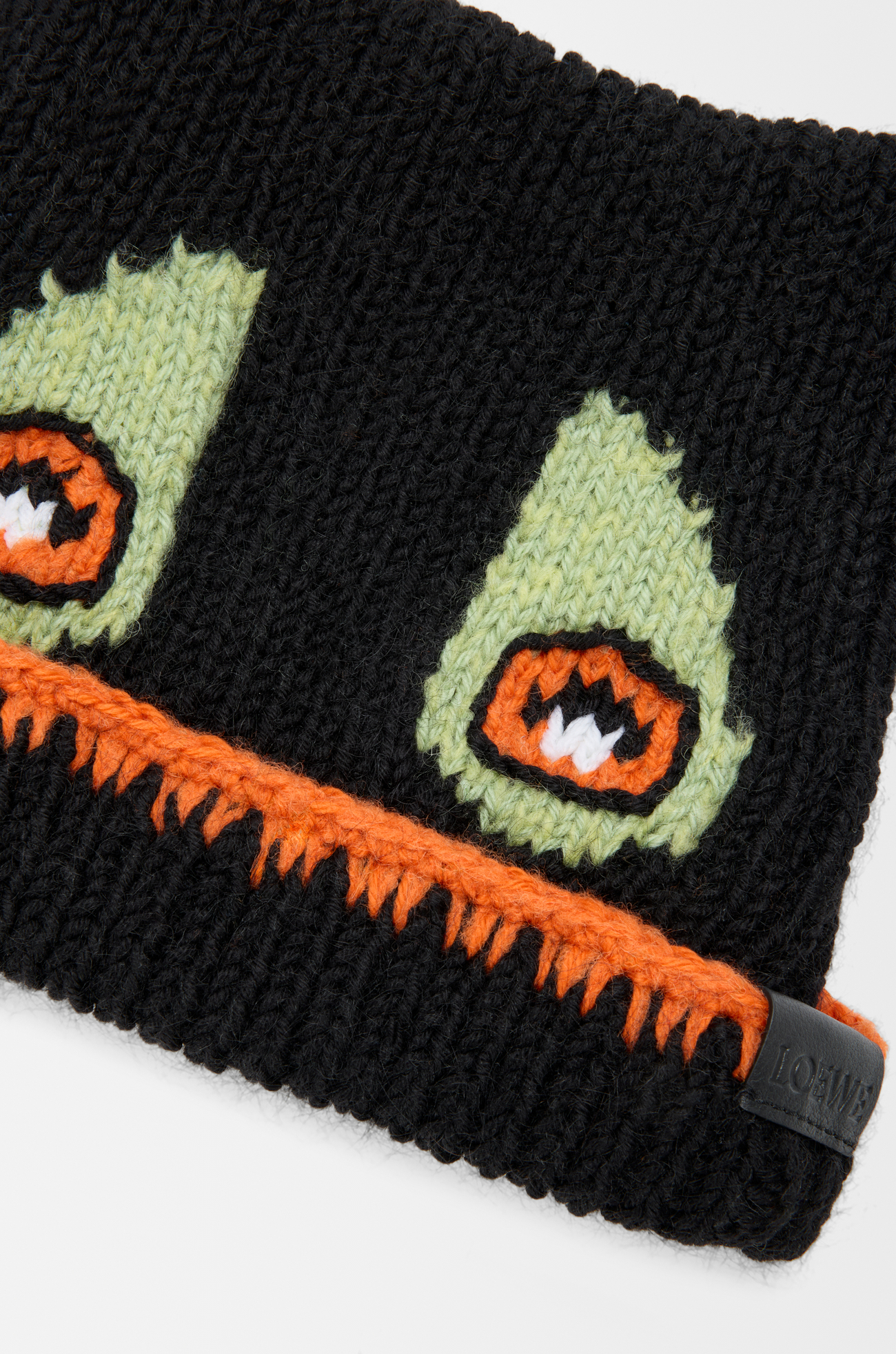 LOEWE Beanie in wool, alpaca and mohair blend Black