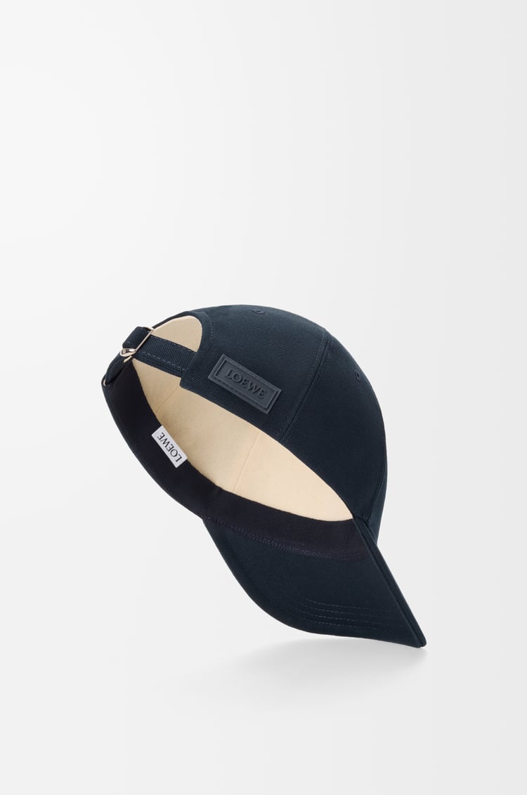 LOEWE Patch cap in canvas Deep Navy