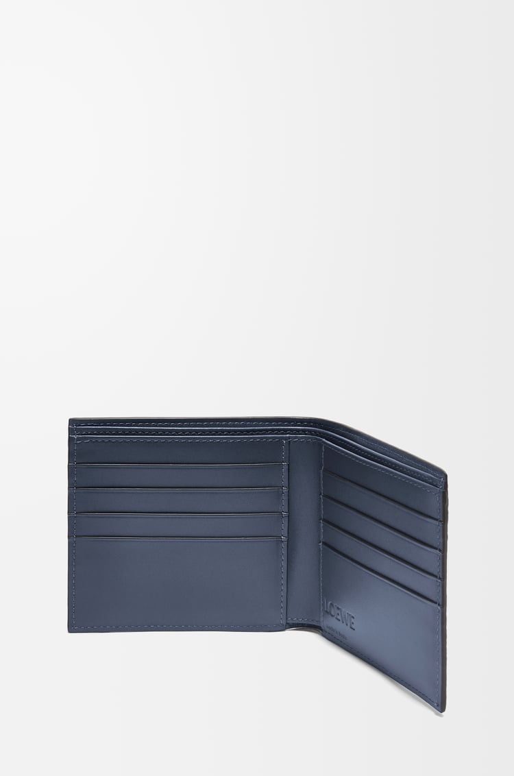 LOEWE 柔软粒面牛皮革双折钱包 玛瑙蓝