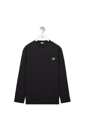 LOEWE Anagram long sleeve T-shirt in cotton Black