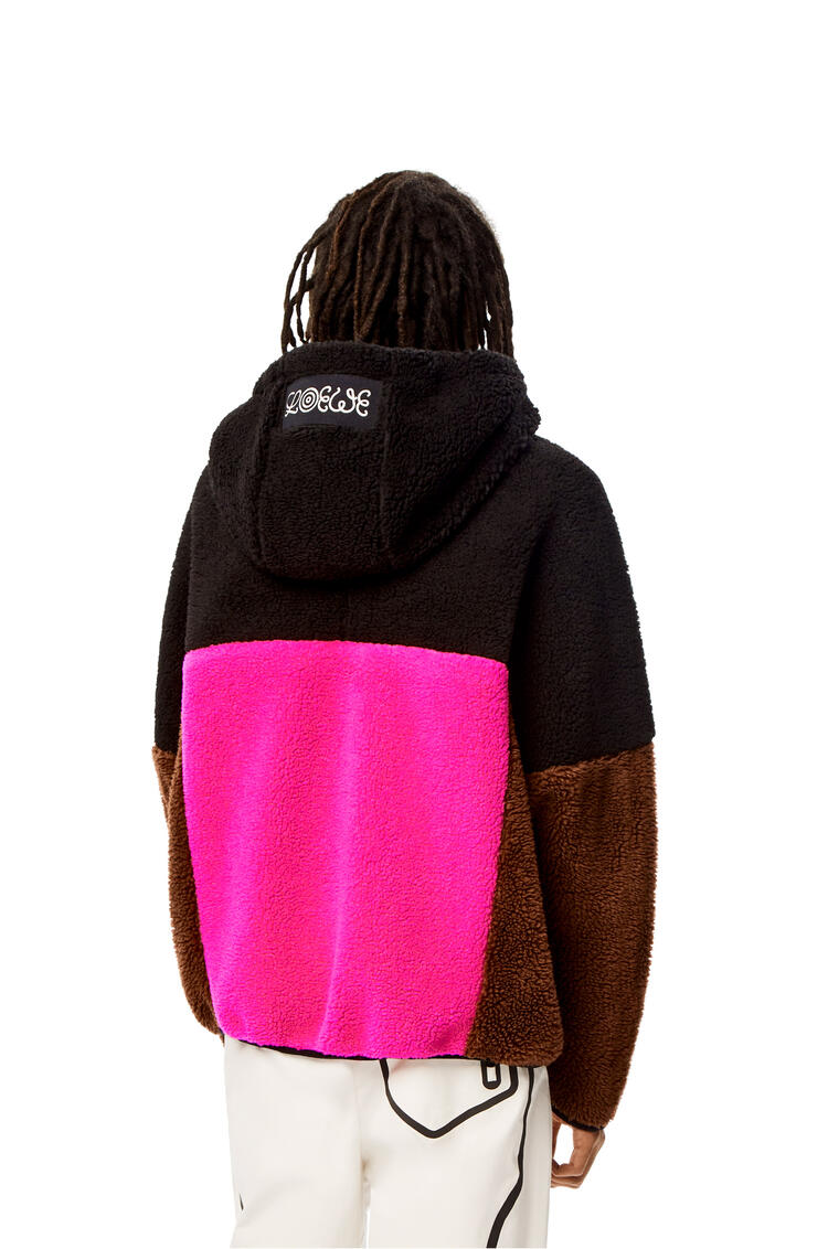 LOEWE Patchwork zip up hoodie in fleece Multicolor pdp_rd