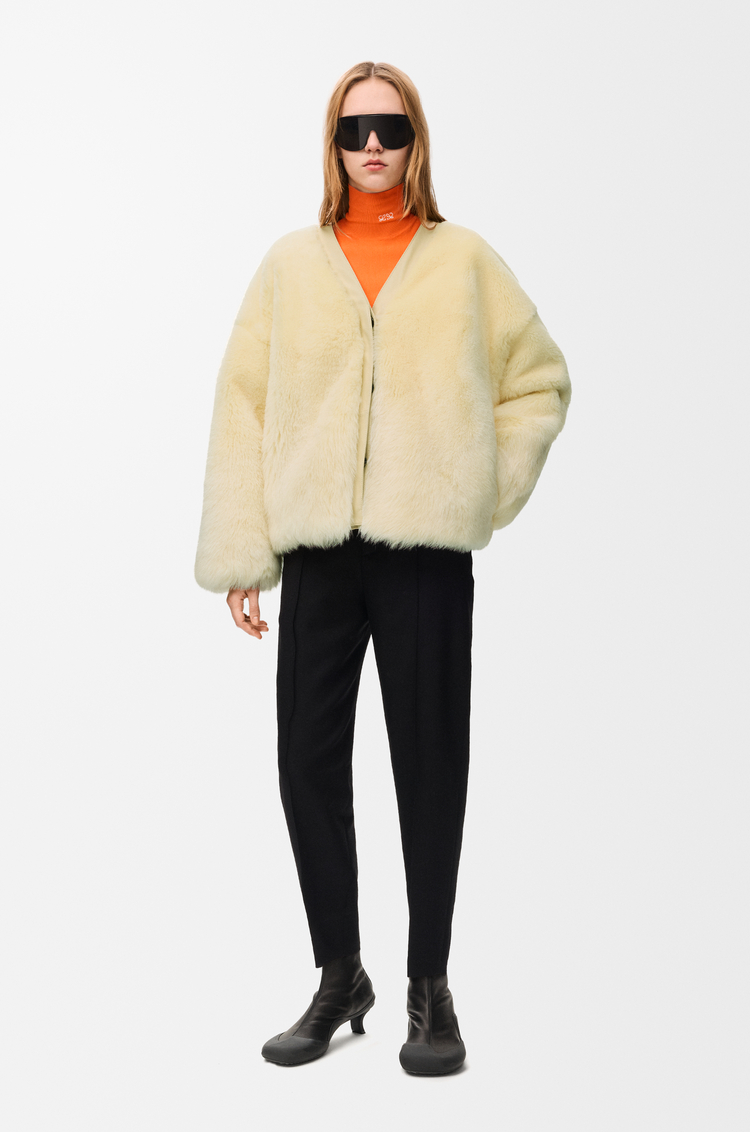 LOEWE Cárdigan en lana de oveja Amarillo Claro