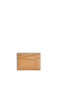 LOEWE Puzzle stitches plain cardholder in smooth calfskin Light Caramel