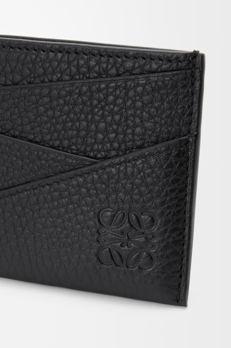 LOEWE Puzzle plain cardholder in supple grained calfskin Black