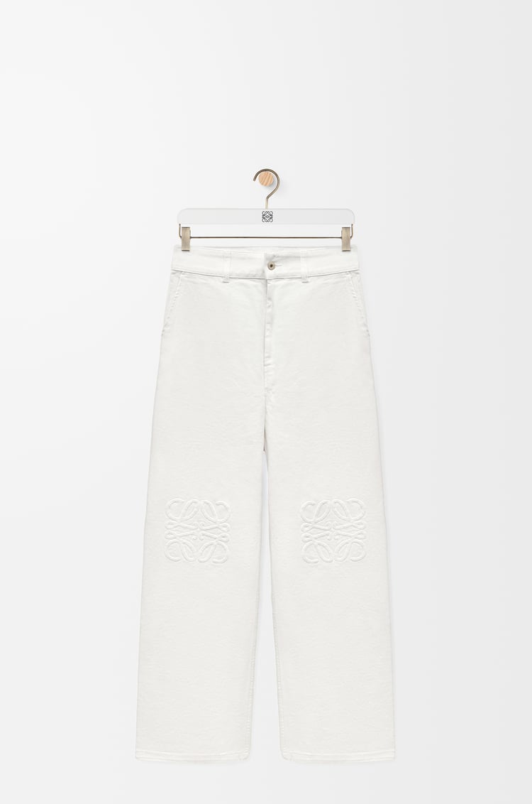 LOEWE Anagram baggy jeans in denim White