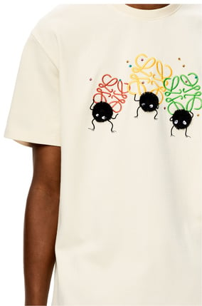 LOEWE Susuwatari Anagram T-shirt in cotton Ecru/Black plp_rd