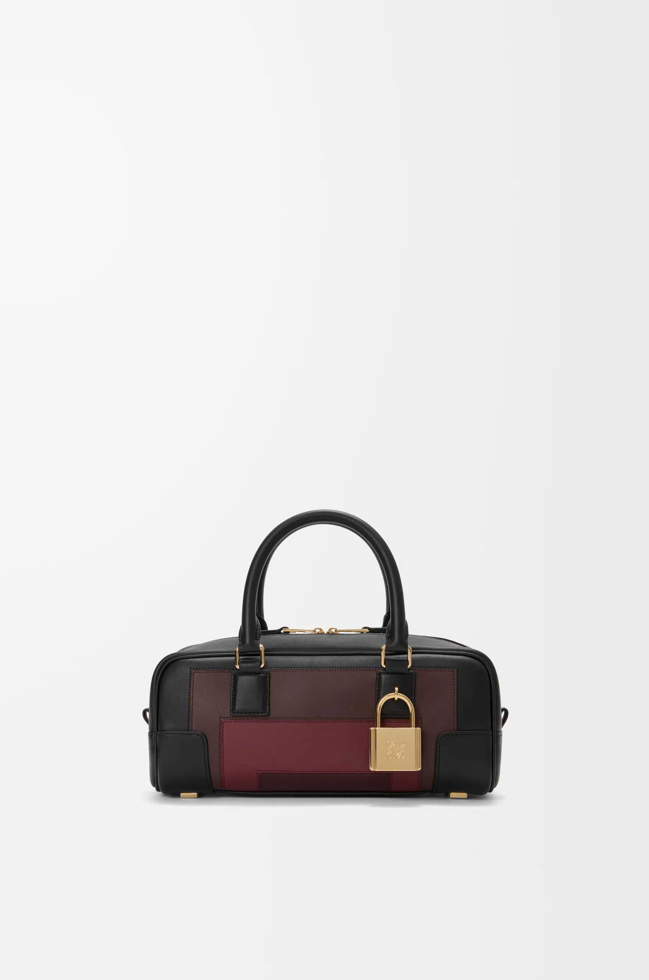 LOEWE 纳帕牛皮革 Amazona Cropped 23 手袋 Black/Burgundy