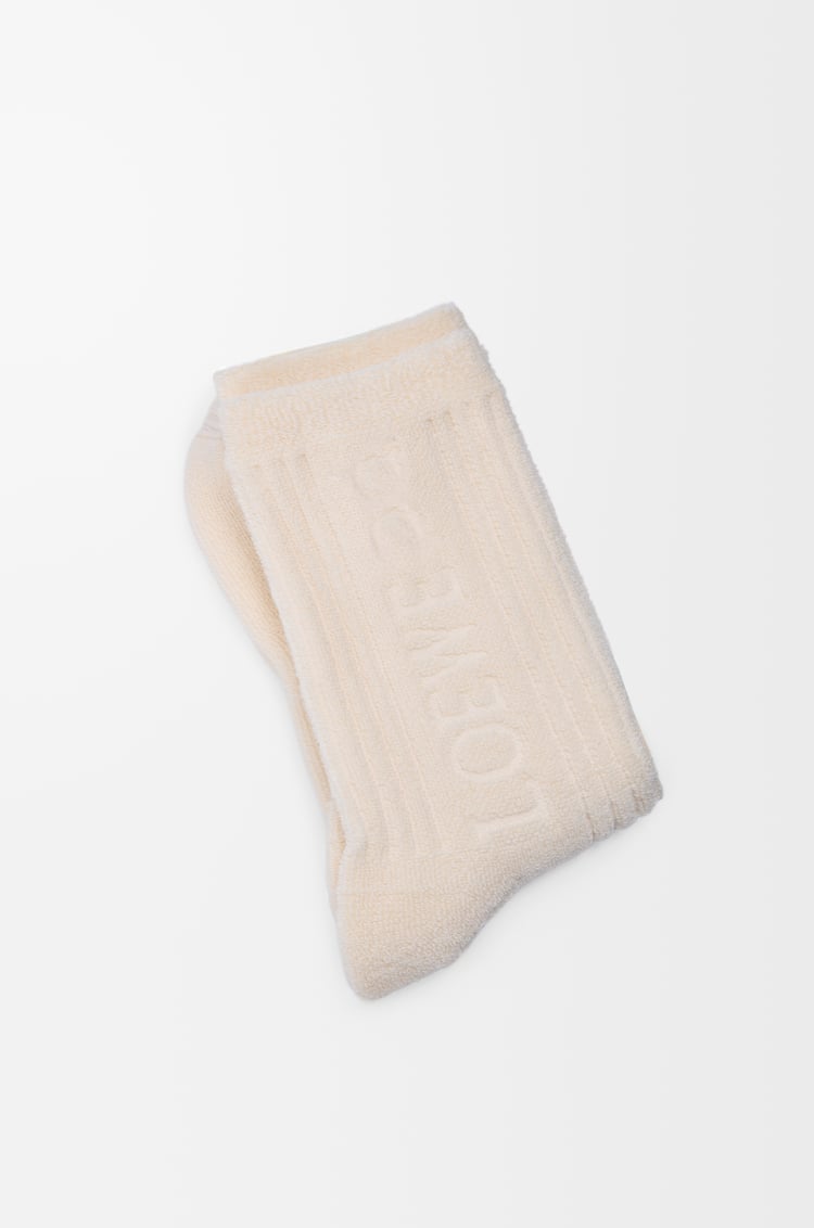 LOEWE Socks in cotton Ivory