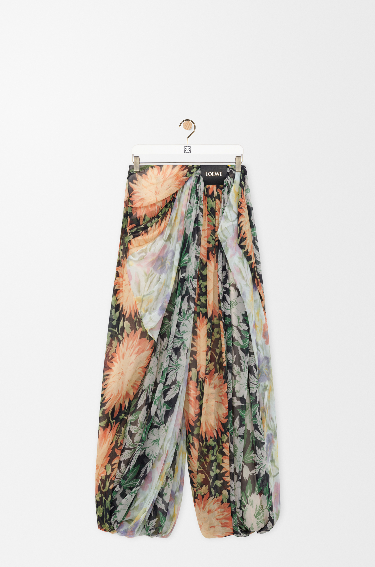 LOEWE Draped trousers in silk Multicolor plp_rd