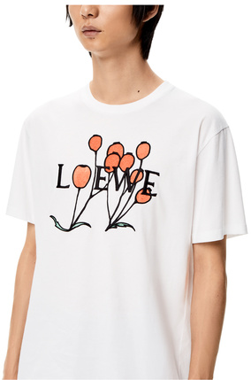 LOEWE 棉质 LOEWE 植物标本 T恤 白色/多色 plp_rd