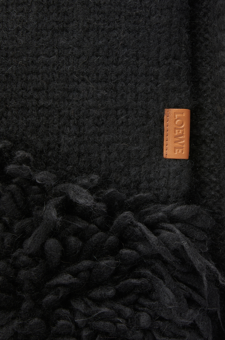 LOEWE Scarf in alpaca blend Black