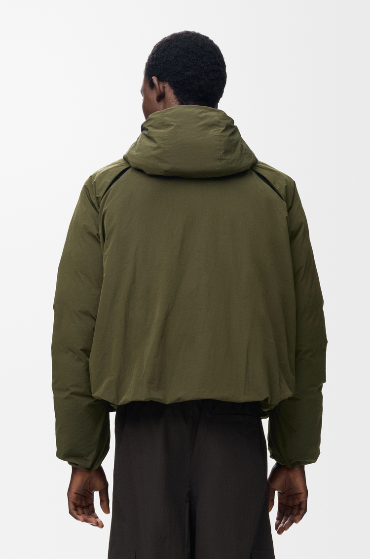 LOEWE Puffer jacket in technical shell Khaki Green