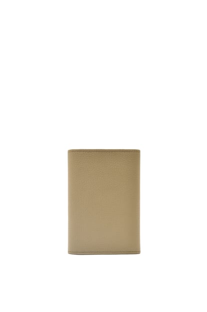 LOEWE Anagram small vertical wallet in pebble grain calfskin Artichoke Green plp_rd