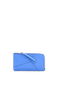 LOEWE Puzzle long coin cardholder in classic calfskin Seaside Blue