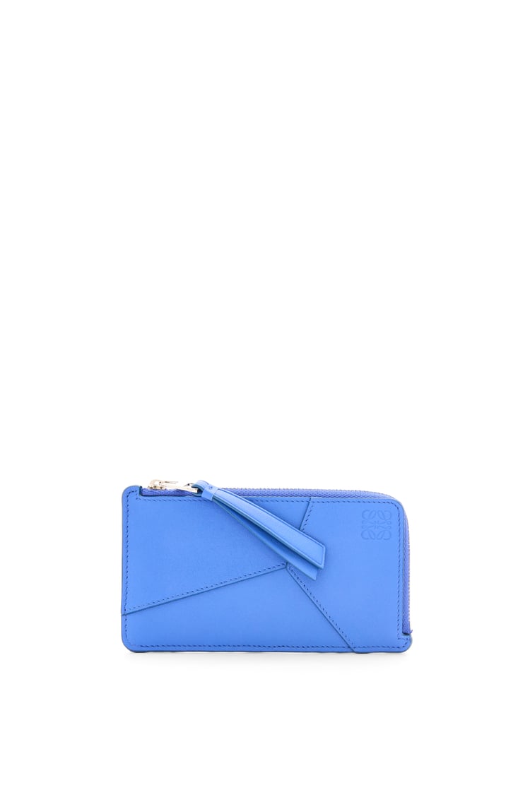 LOEWE Puzzle long coin cardholder in classic calfskin Seaside Blue