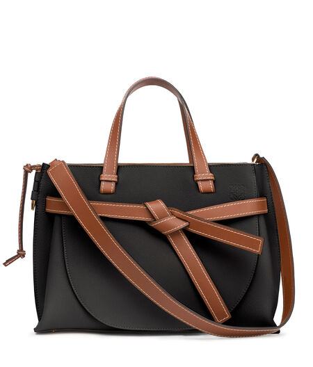 LOEWE Bolso Gate Top Handle Negro/Color Pecana LOEWE Bolso Gate Top Handle Negro/Color Pecana all