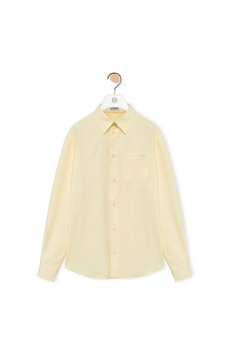 LOEWE 棉質胸前口袋格紋襯衫 粉黃色 pdp_rd