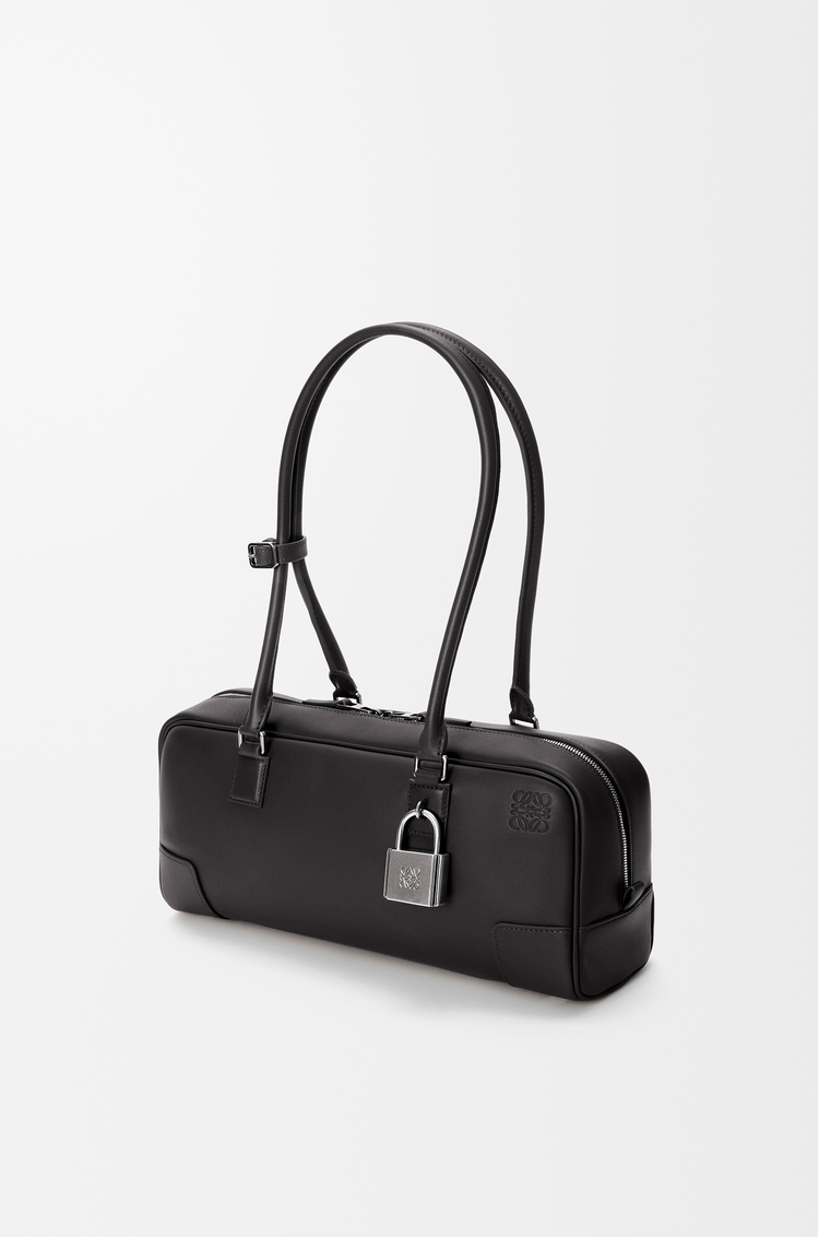 LOEWE Amazona 31 cropped bag in shiny calfskin Black