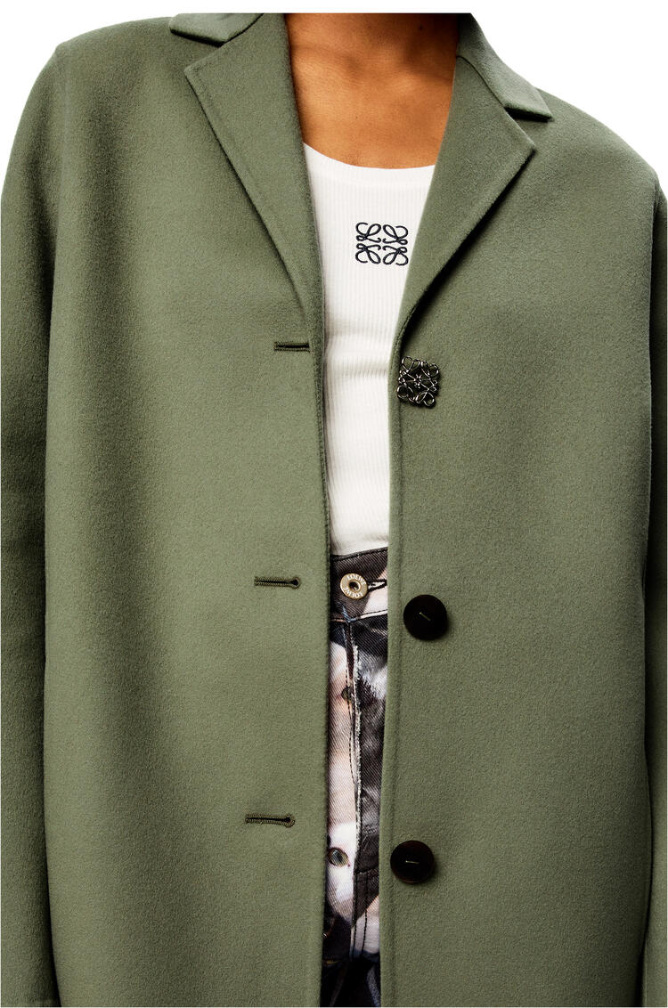 LOEWE Anagram coat in wool and cashmere Sage