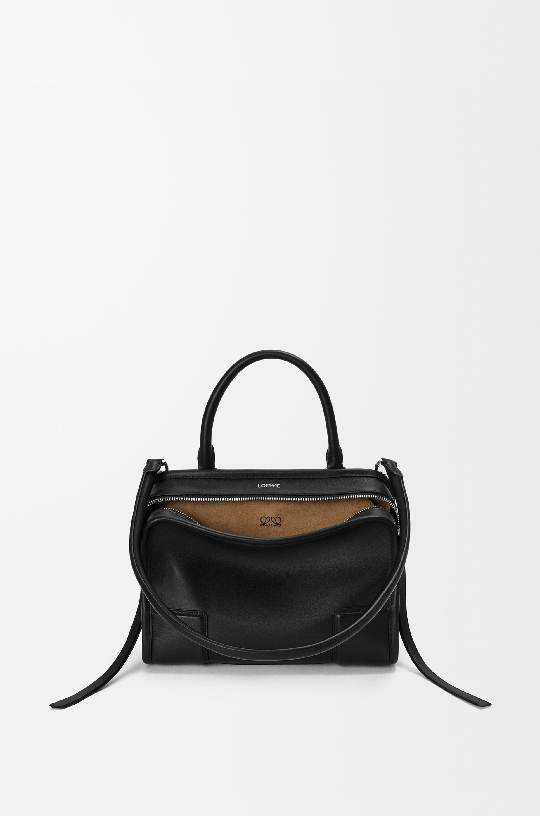 LOEWE  ロエベ  アマゾナ スモール ブラック Small Amazona 180 bag in soft calfskin Black - LOEWE USA Official