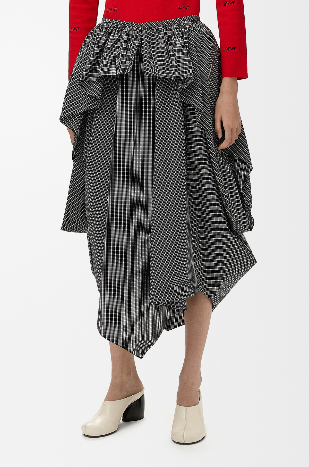 Skirt in technical cotton ブラック - ロエベ 日本 公式サイト