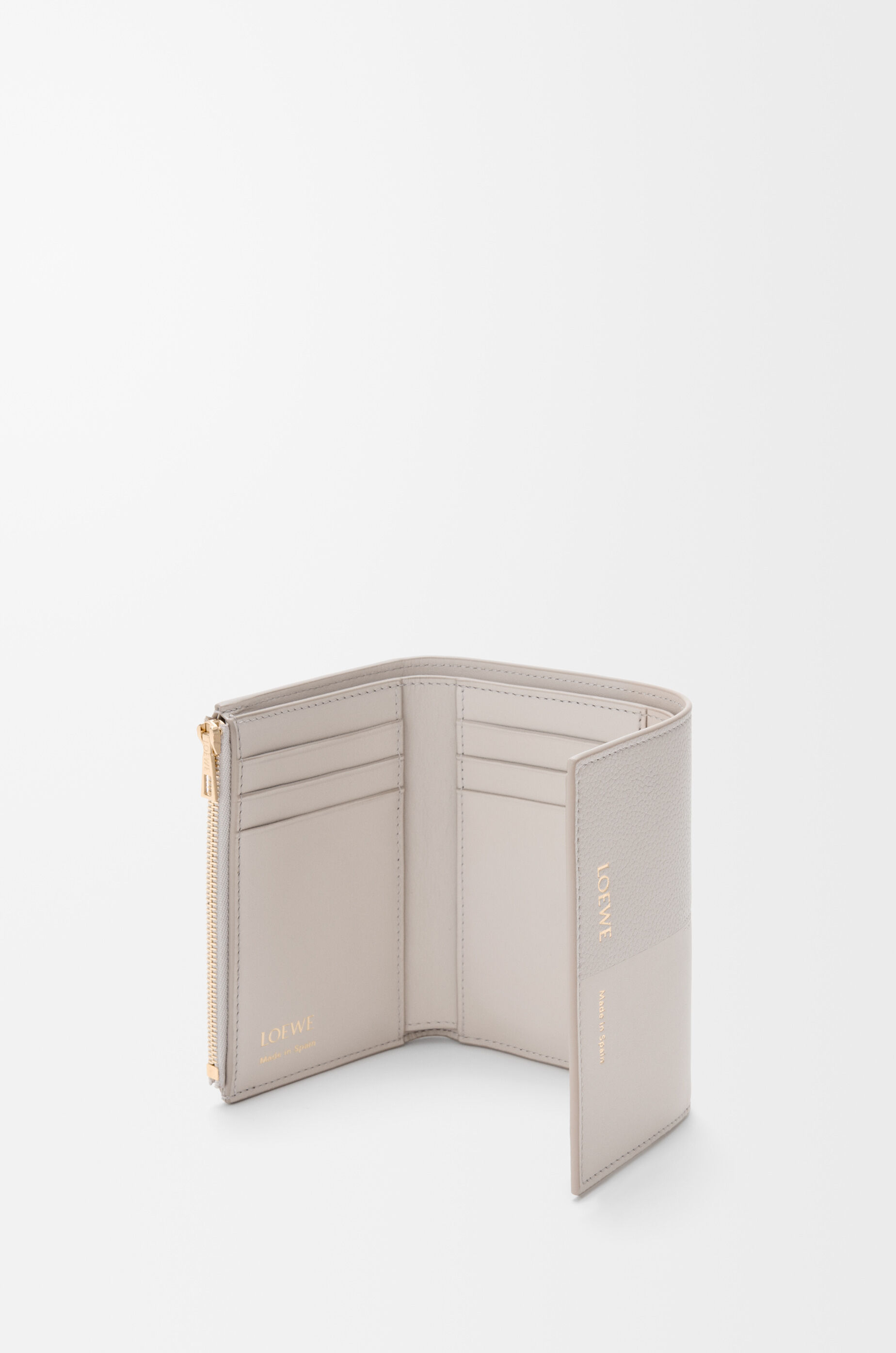 LOEWE バーティカルウォレット 美品 オフホワイト バーティカル ウォレット スモール（スムースカーフ&グレインカーフ