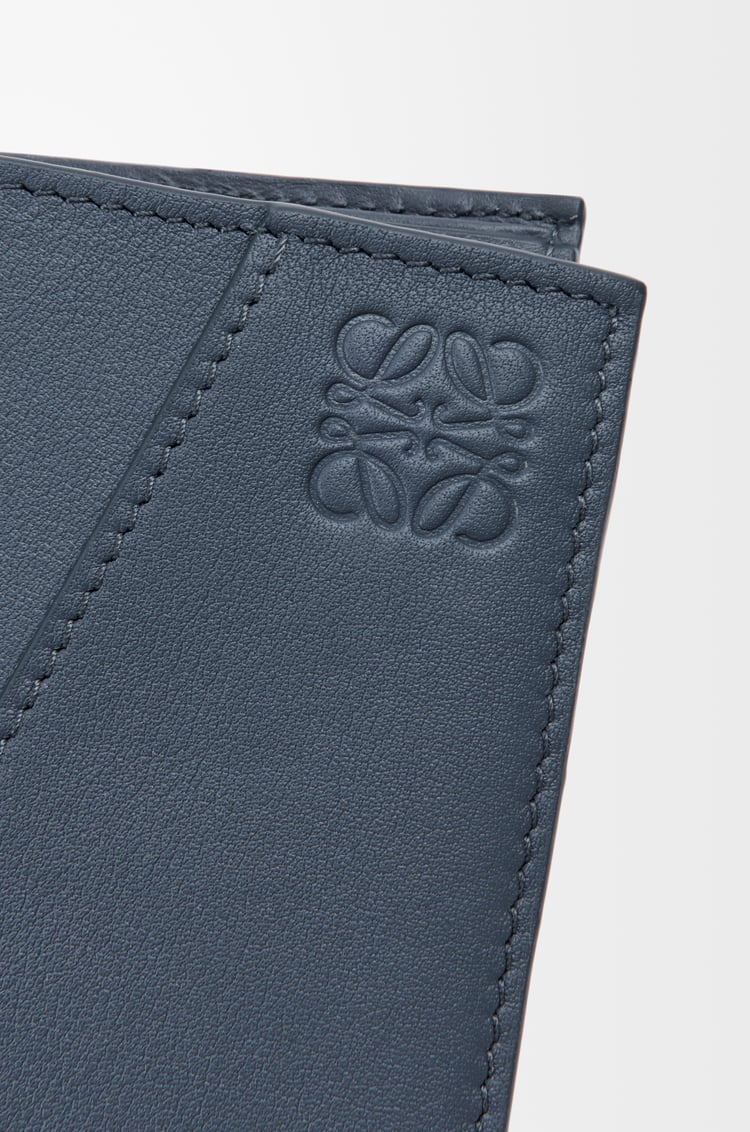 LOEWE Cartera Puzzle con dos pliegues en piel de ternera Tinte Índigo