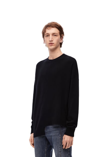 LOEWE Asymmetric sweater in wool Black plp_rd