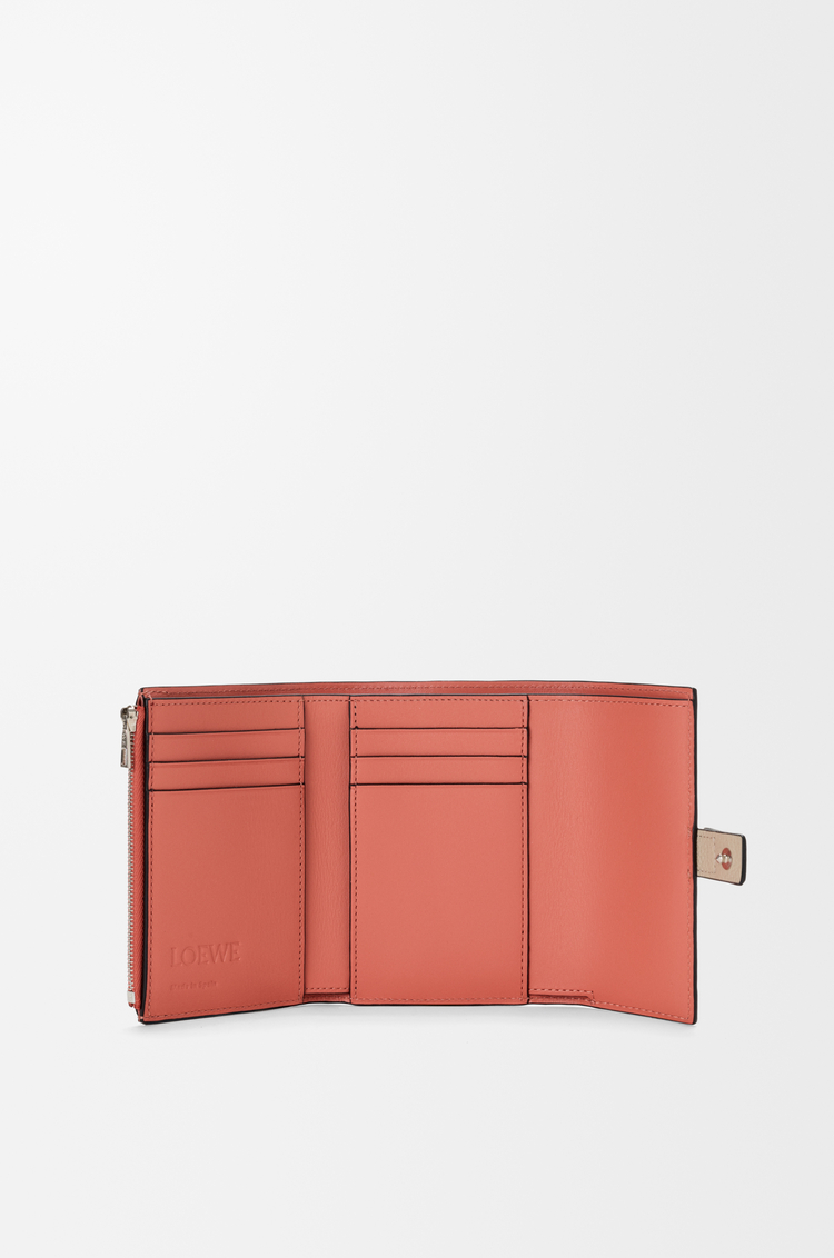 LOEWE Small vertical wallet in soft grained calfskin Light Oat/Honey