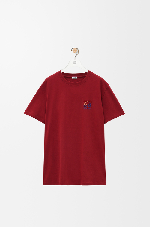レギュラーフィット Tシャツ（コットン） バーガンディ - LOEWE