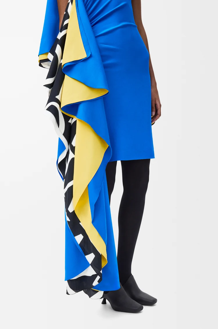 LOEWE Dress in stretch viscose Blue